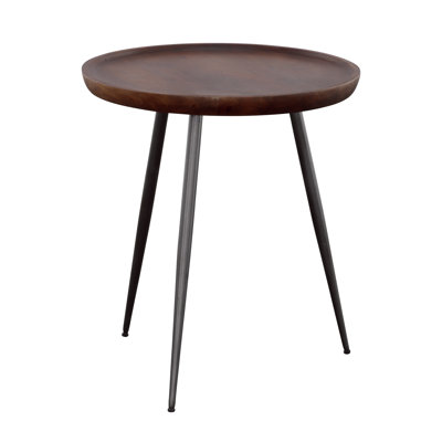 Purkey Solid Wood Tray Top End Table