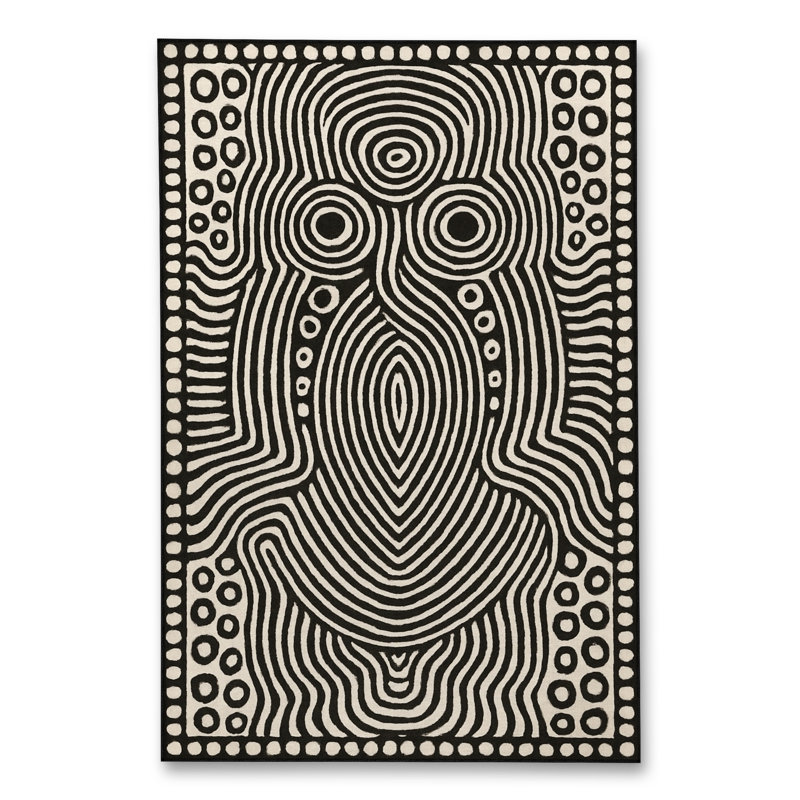 Tapis vert tissé à motif lavable Mosso, 2' x 2'11"