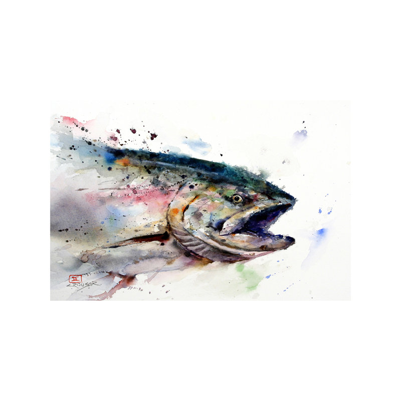 Fish II by Dean Crouser - Wrapped Canvas Painting, 66.04 cm H x 45.72 cm W x 1.91 cm D