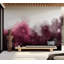 Murale abstraite pelez et collez - Variation aquarelle rouge-1489170588