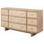 Commode 9 tiroirs Kailani Chêne beige