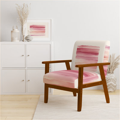 Chaise rembourrée Abstract Minimalisme - Fauteuil Blush Horizon Lines II