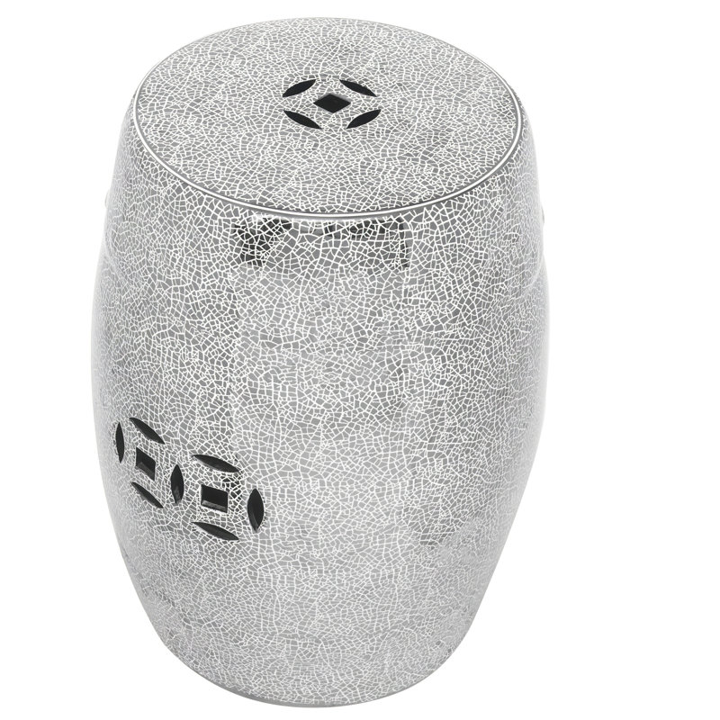Tabouret de jardin Moquillaza, Argent / noir