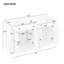 Buffet de cuisine antique blanc avec 2 tiroirs, 4 portes et tablettes réglables pour un rangement élégant-1155035316