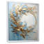 Couronne de fleurs bleue et dorée - salon d'art mural-97202389-97202392