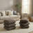Contemporary Fabric Swivel Ottoman-588683089
