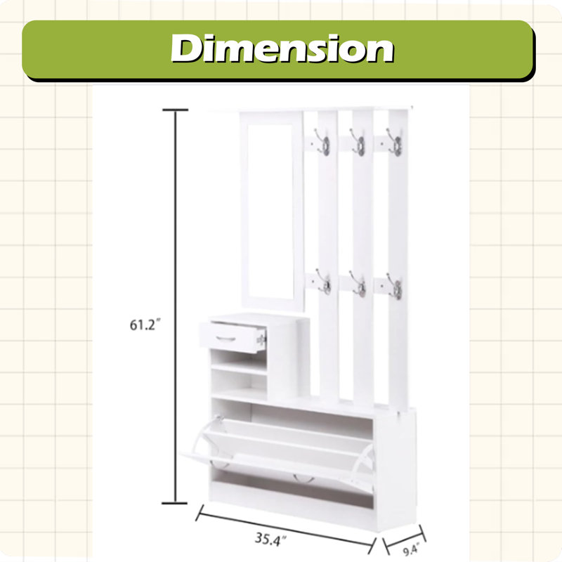 Armoire à portes avec miroir