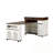 Kitchen Island with Extra-Long Folding Top and 2 glass doors-1486518373