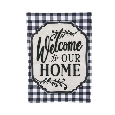 Drapeau de maison classique en nylon 2 faces 44 x 28 po Welcome Home