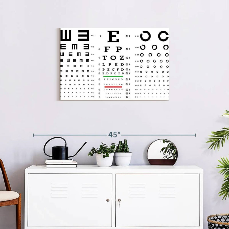 Alcaraz Vision Test Charts, 20" H x 30" W