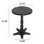 Petite table de bout ronde de 15,75 po, tables basses à piédestal en bois, table de chevet d'appoint rétro pour le salon, la chambre à coucher et le vestibule (noir)-1554484392