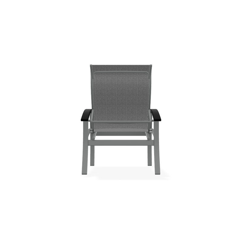 Chaise de patio Askar, Blanc, Titane Sunbrella®, Graphite texturé