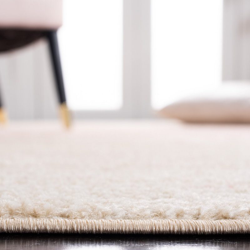 Adirondack Pink and Ivory 6' Square Synthetic Area Rug