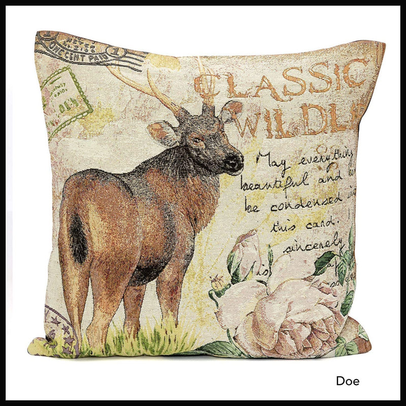 Bashaw Doe Square Throw Pillow Cover