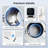 BANGSON 1.8 Cu.Ft portable dryers for laundry,120V Vented Dryer Compact Dryer with LED Control Panel, Wall Mount Kit, Exhaust Hose, Stainless Steel Drum for Apartment, Dorm, RV, White