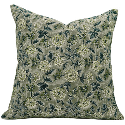 Fabdivine Handcrafted Cotton Pillow Cover Rameshwaram Block Print Decorative Cushion for Indoor Use Size-14X14 Inch