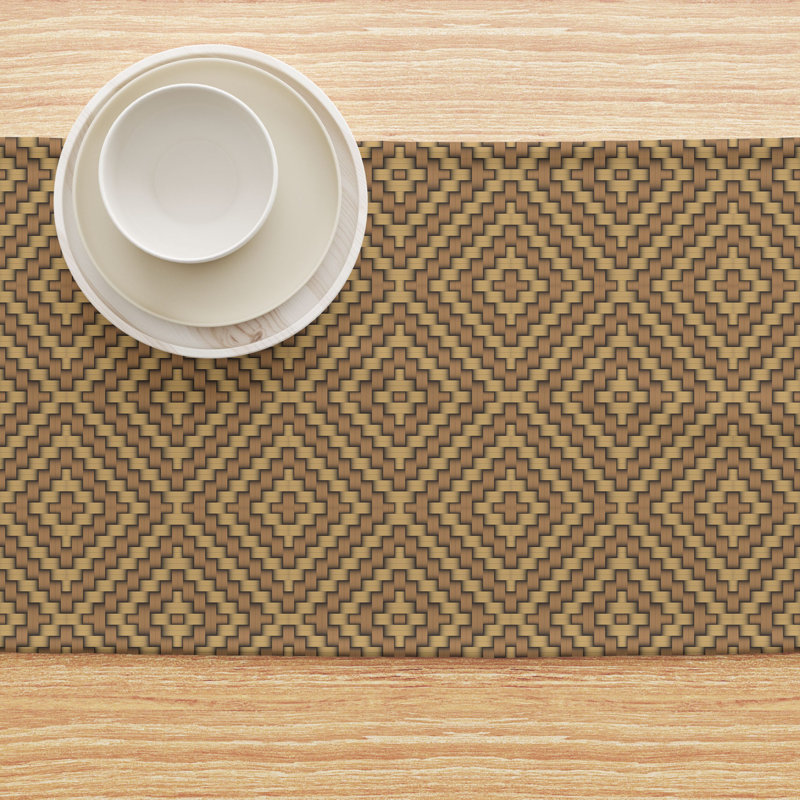 Wall Street Geometric Table Runner, 108" x 14"