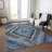 Machine Washable Indoor/Outdoor Xhevrie Blue Rug-2004479835