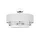 Graham Four-Light Semi-Flush Mount Ceiling Light w/ Faux Parchment Shades