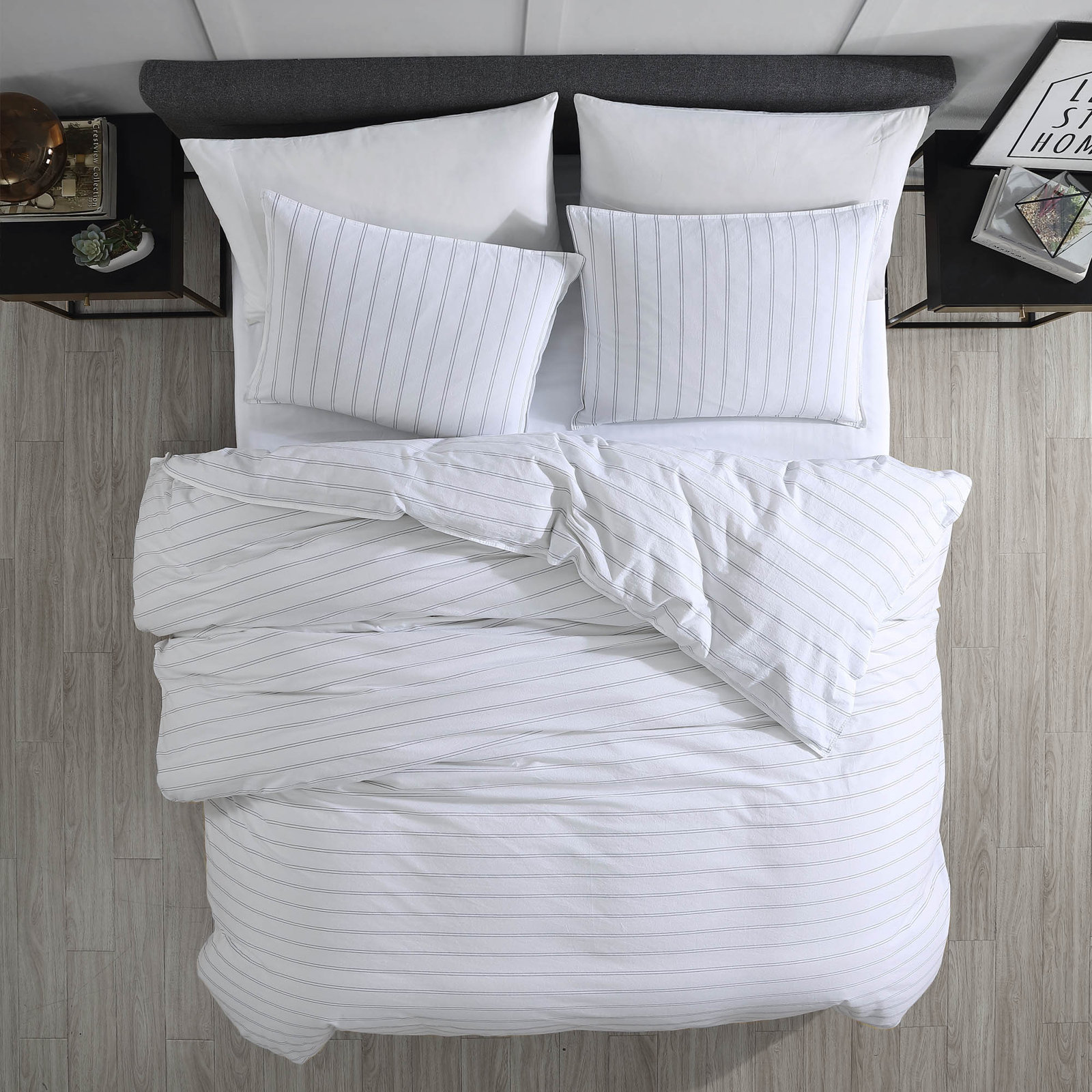 Kenn Cotton Duvet Cover Set, King Comforter Cover + 2 Shams
