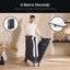 Jay-Be® Hideaway Folding Guest Bed, Space-Saving, 360° Castors, with Hypoallergenic, Breathable e-Fibre Mattress, Single-135580573