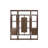 Bibliothèque de plancher de style chinois de luxe