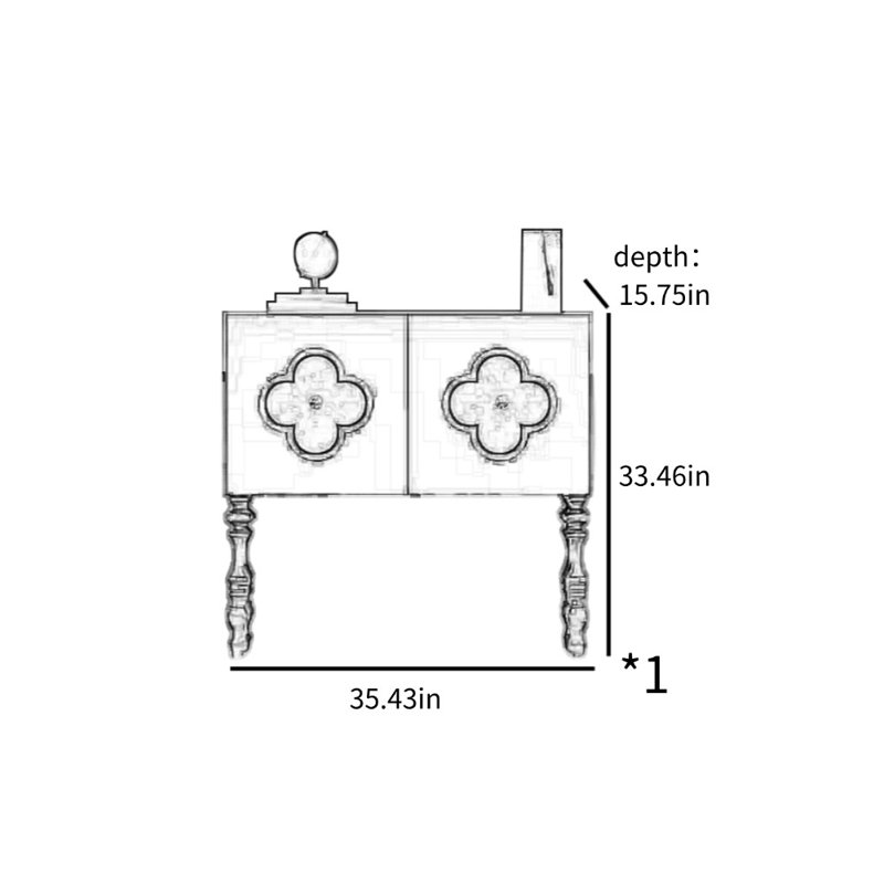 Four-Leaf Clover Creative Accent Cabinet