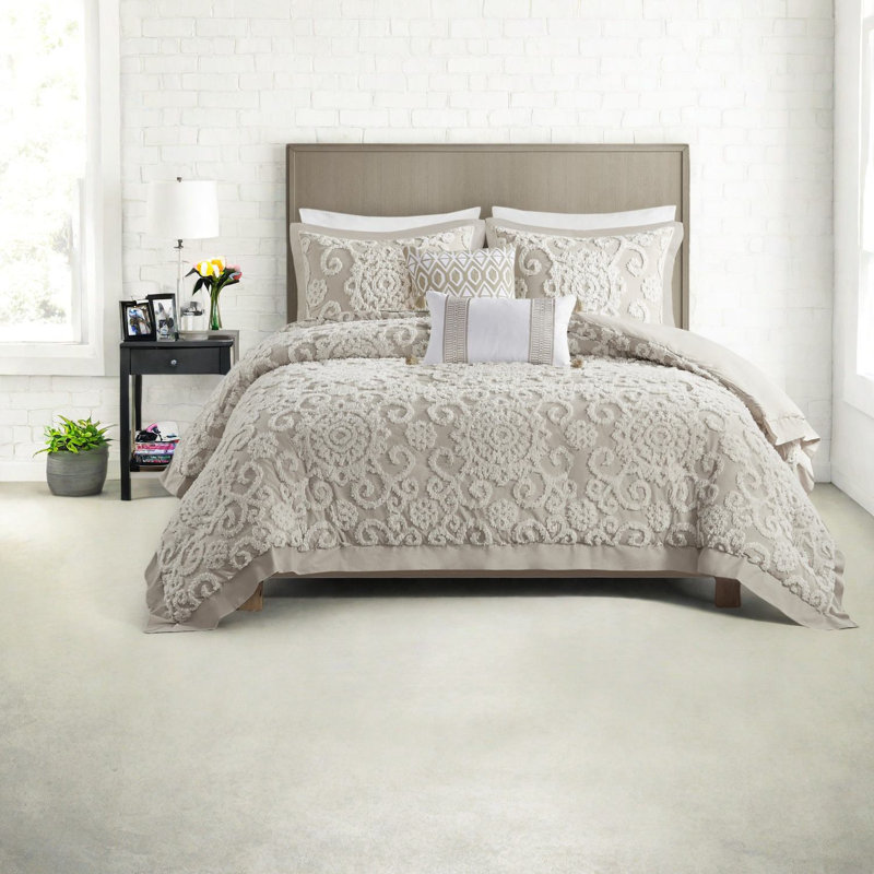 Ensembles de literie en coton de qualité supérieure, mini ensemble de couette taupe, conception élégante et confortable