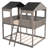 Bunk Bed With Roof And Guardrail - Ideal For ' Bedroom Decor Solid Wood In Antique Gray Provide A Comfortable Sleeping Experience-1227827828