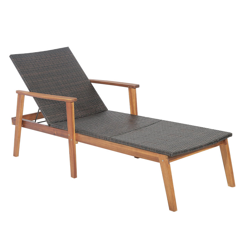 Deedrick Outdoor Metal Chaise Lounge, 1