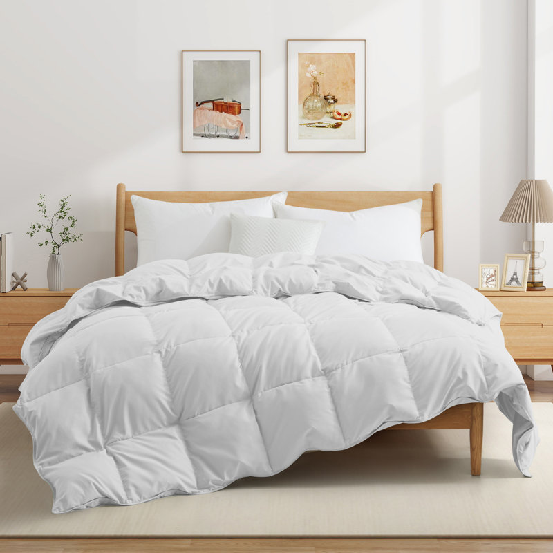 Lightweight Summer Duvet Insert Down Blanket - White, California King