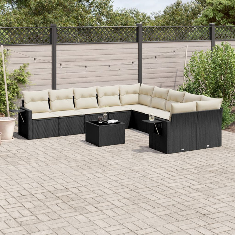 Vidaxl Garden Sofa Set Black