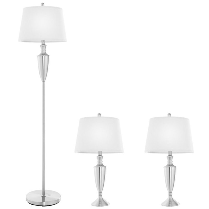 Ensemble de lampes sur pied et de table 3 pièces Jaban