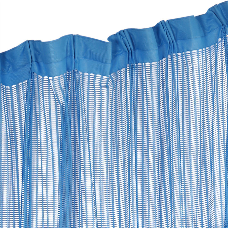 Rideau en polyester, Bleu, H 96 po x l 144 po