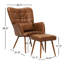Torianne Faux Leather Wingback Chair with Ottoman-645425290