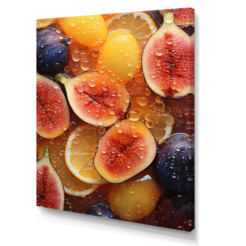 «Fruit Sunkissed Fig I» sur toile, H 20 po x l 12 po x P 1 po