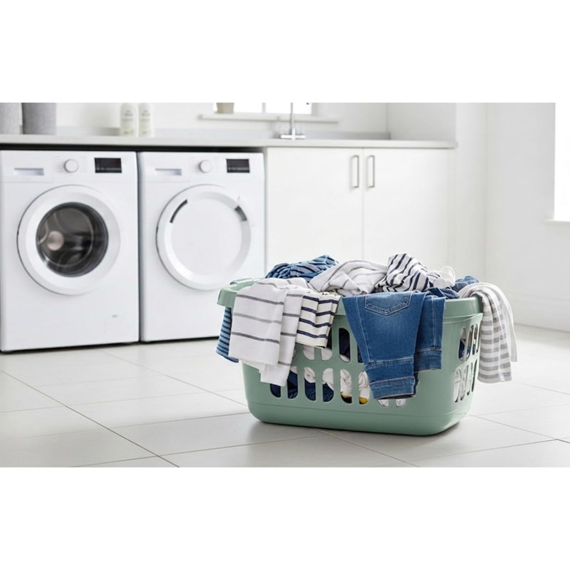 Plastic Laundry Room Organiser, Silver Sage
