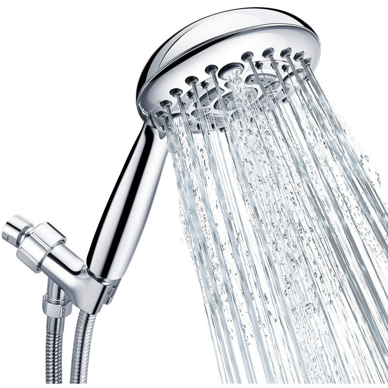 Pomme de douche à main avec massage et pluie, Chrome poli