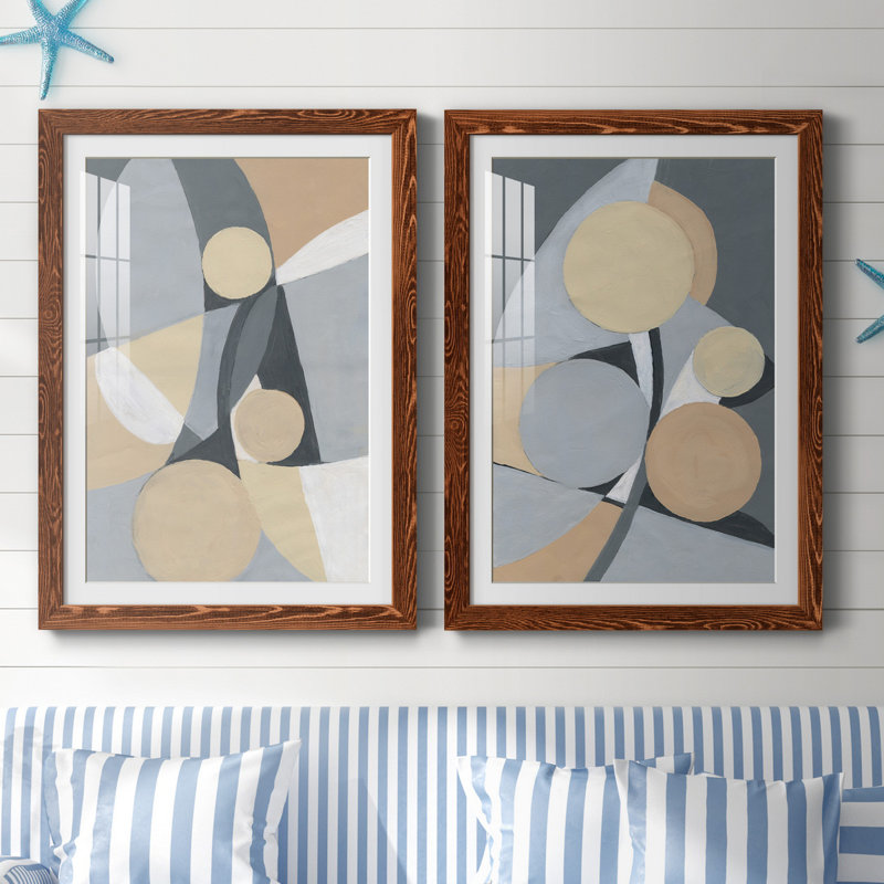 " Millenium I " 2 - Pieces, White, Maple Paper, 37.5" H x 27.5" W x 1" D