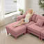 Repose-pieds Lucas - polyester - rose-1862915219