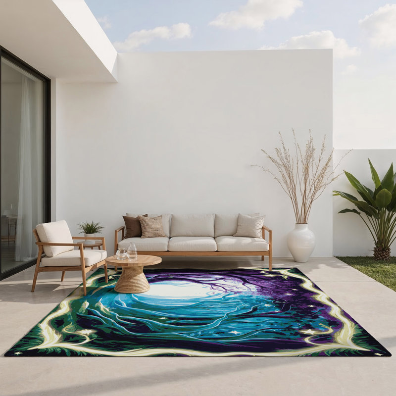 Tapis intérieur et extérieur Secret Glade, Rectangulaire 8 pi x 10 pi