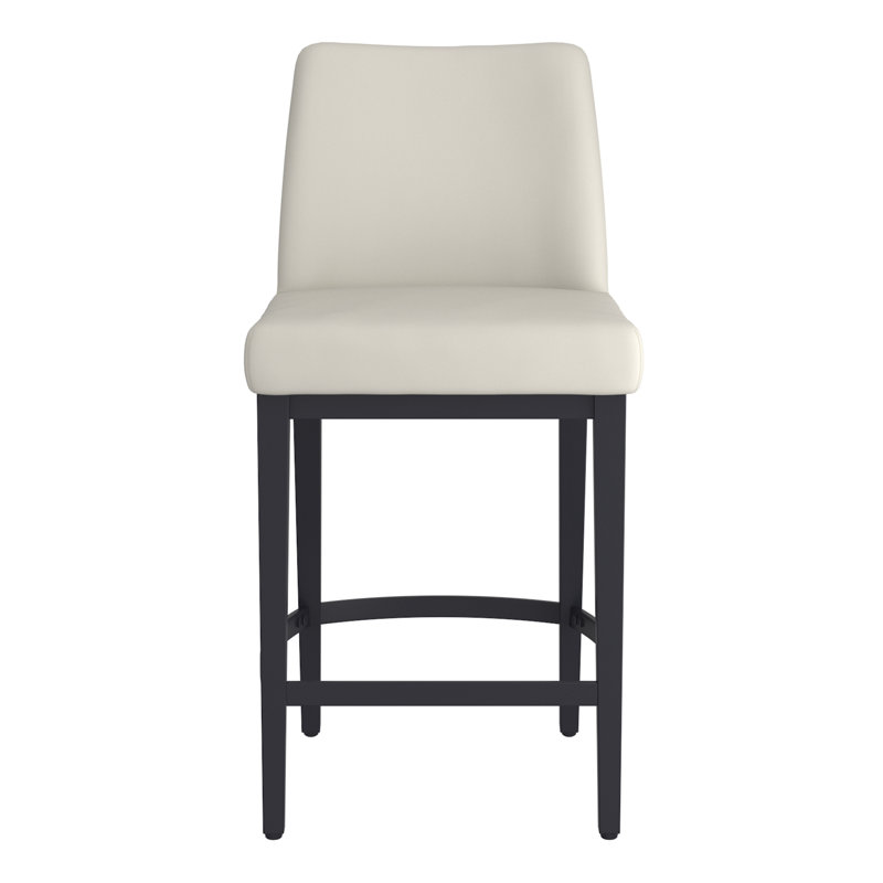 Urita Upholstered Counter Stool, Beige/Balck