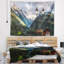 Paysage avec lampadaires en tapisserie Panorama de montagne-28496264