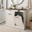 Armoire à poubelle inclinable, armoire à poubelle pour la cuisine, armoire en bois avec poubelle escamotable-106934505