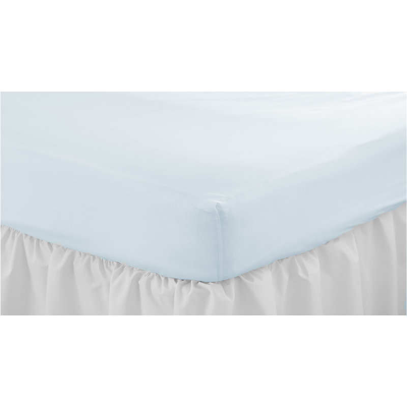 Izyan Percale Fitted Sheet, Duck Egg, Double (4'6)