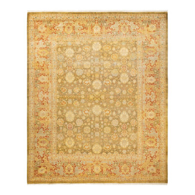 One-of-a-Kind 8' 4" X 10' 2" 2000s Wool Area Rug in Green