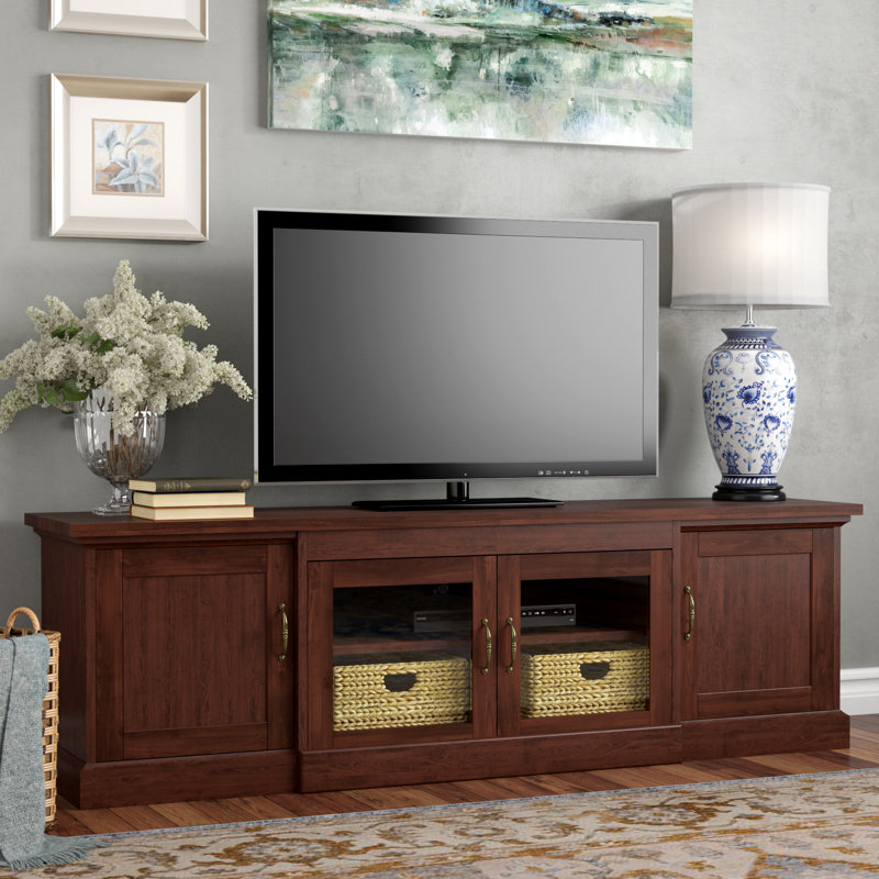 Valentine Unfinished TV Stand for TVs up to 78", Vintage Walnut