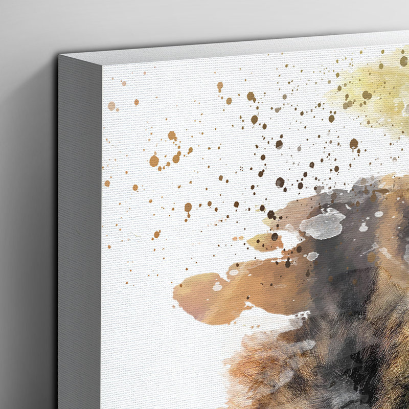 Abstract Wolf Art - Wall Art, 50cm H x 76cm W, Wrapped Canvas