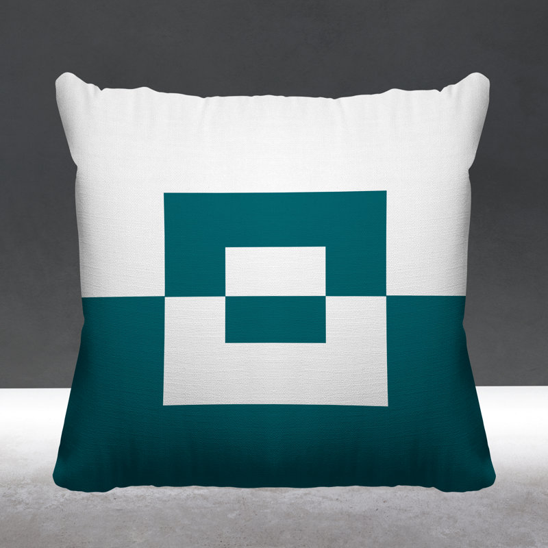 Coussin décoratif intérieur / extérieur Granger, L 15 po x H 15 po, Vert