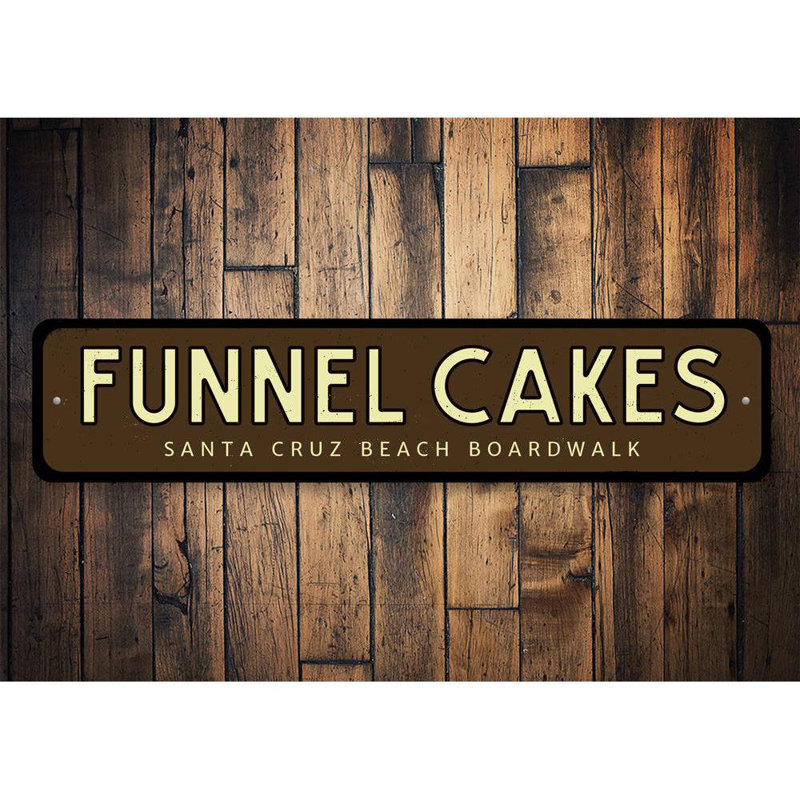 Enseigne Funnel Cakes, H 4 po x l 18 po x P 0,04 po